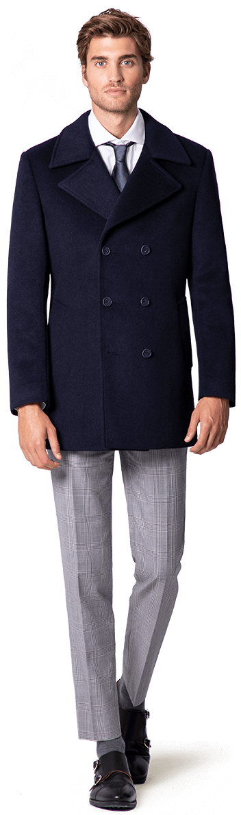 men's navy pea coat