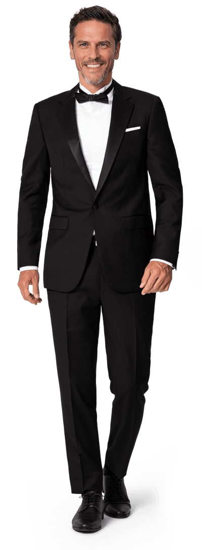 Black essential Tuxedo with wide lapel