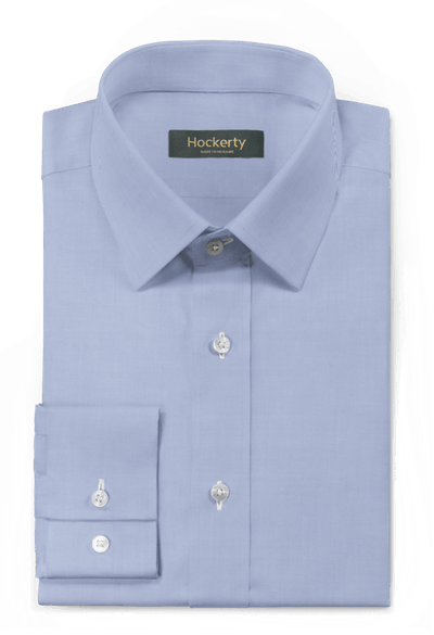 Easy-iron light blue chambray chambray stretch Shirt