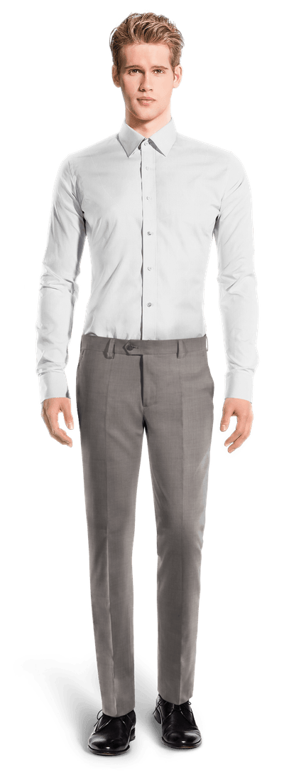 Stretch light gray slim fit Trousers
