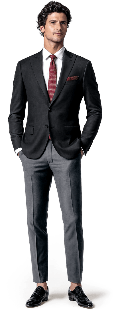 Black water-resistant peak lapel unlined Blazer