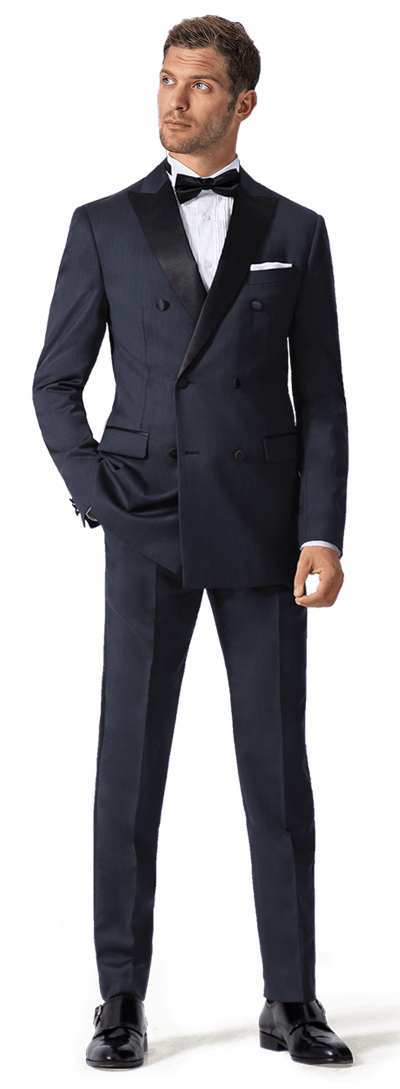 Navy Blue Double Breasted Tuxedo