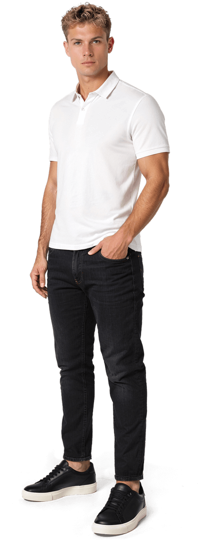 Uniform dark gray denim cropped slim Jeans