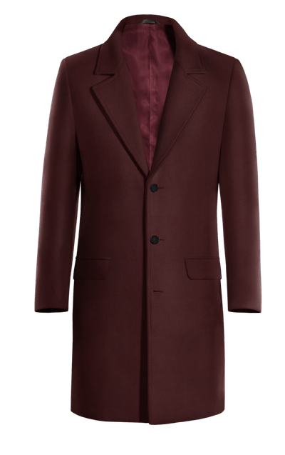 Burgundy long Overcoat
